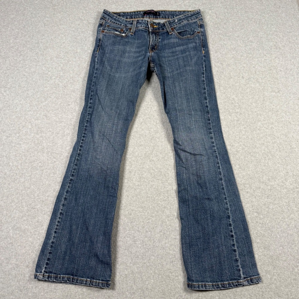 Levis 518 Superlow Bootcut Jeans Vintage Y2K 9 Medium Blue Wash Denim Low Rise